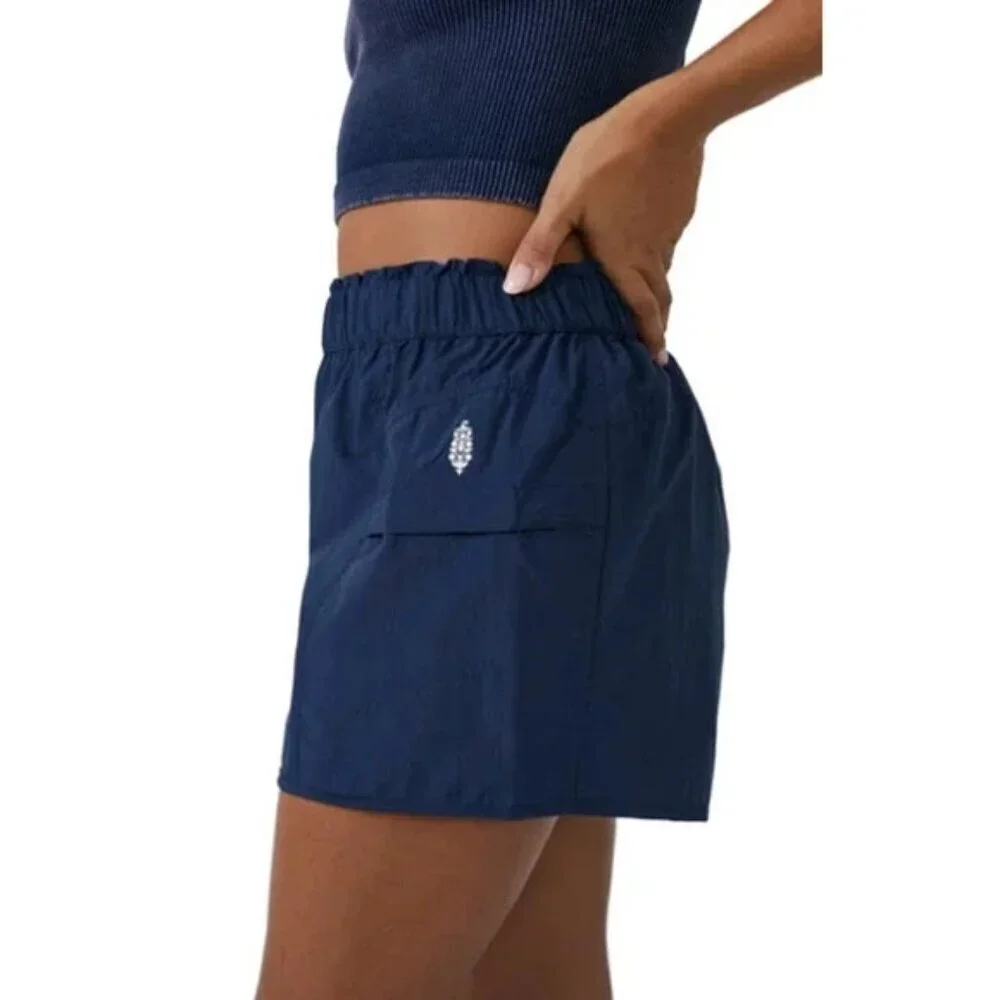 NWT $58 Free People XS In the Wild Shorts Supernova Blue NEW Fp Movement - Picture 3 of 4